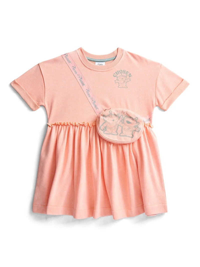 Toy Story Toddler Girls Short Sleeve Graphic Dress with 3D Bag, Sizes 12M-5T | Walmart (US)