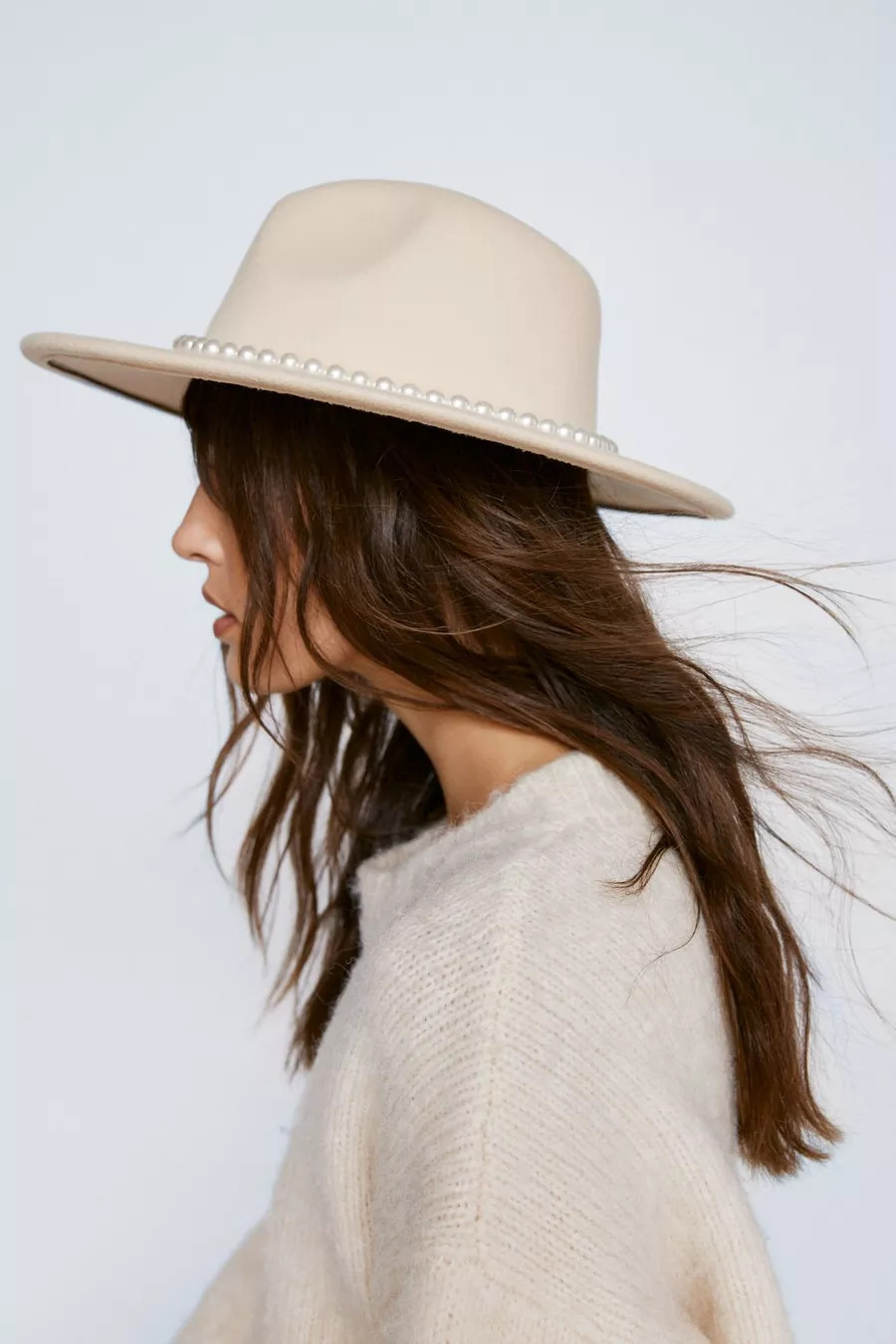 Pearl Trim Fedora Hat | Nasty Gal (US)