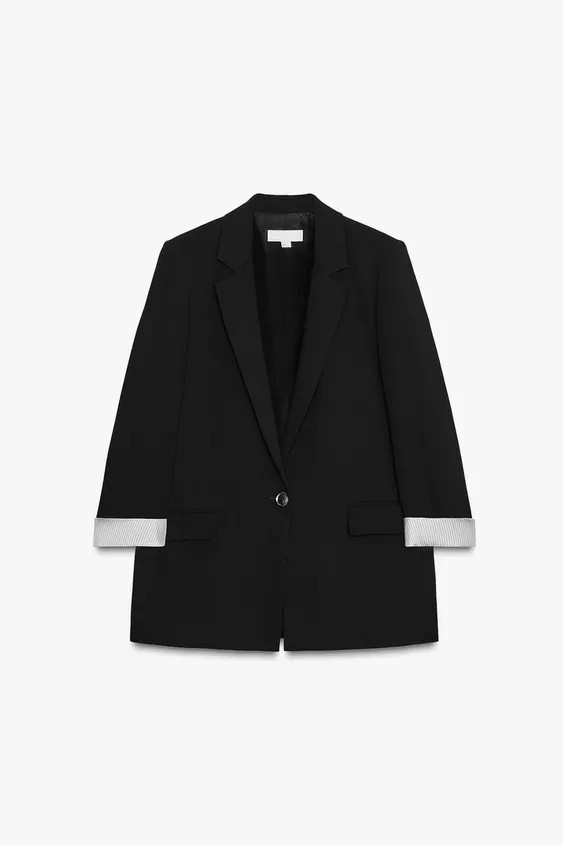 PRINTED CUFF BLAZER | Zara Canada
