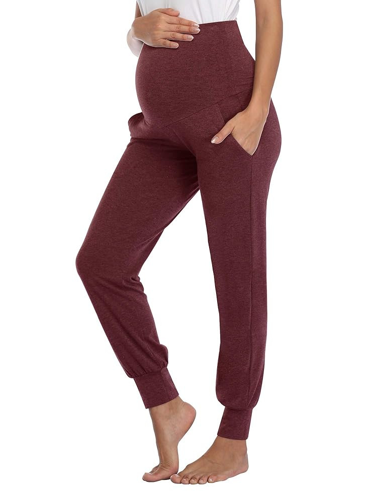 AMPOSH Women's Maternity Pants Stretchy Lounge Workout Pants Casual Loose Comfy Pregnancy Joggers... | Amazon (US)