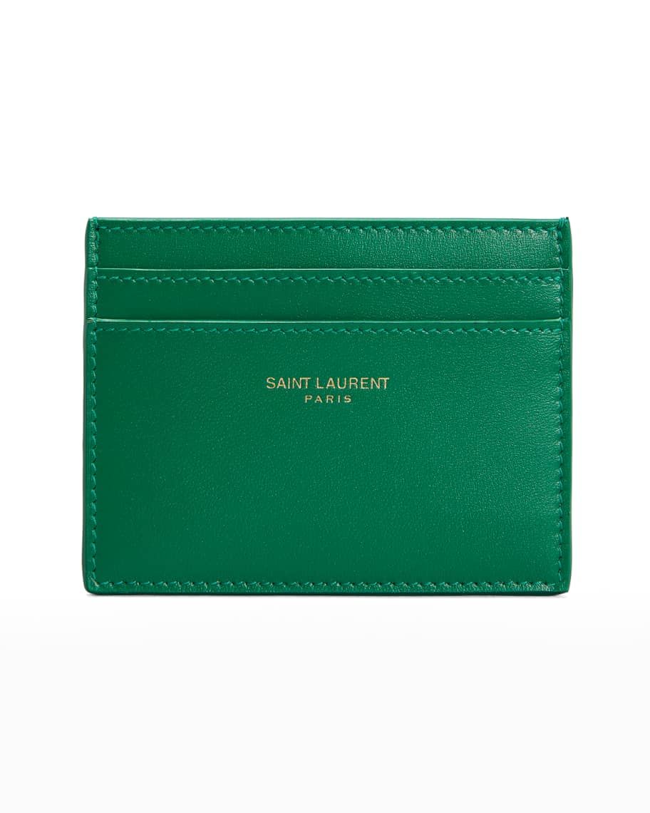 Box Leather Card Case | Neiman Marcus