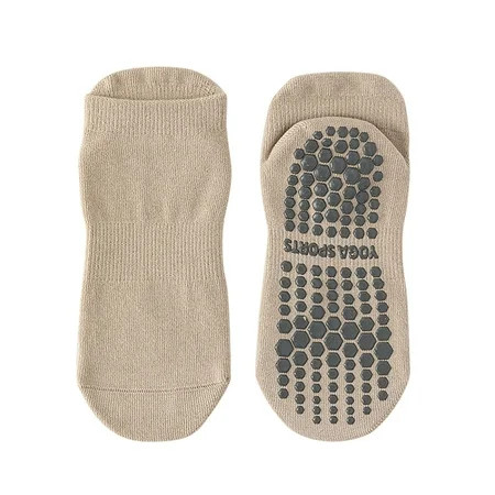 Jgppe Pilates Socks with Grips for Women Non-slip Seamless No Show Solid Color Home Grip Socks Indoor | Walmart (US)