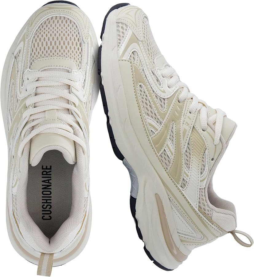 CUSHIONAIRE Sonic Casual Womens Walking Sneakers, Comfortable Lace-Up Chunky Tennis Shoes for Wom... | Amazon (US)