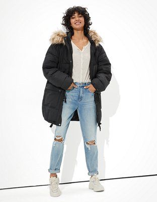 AE Long Puffer Coat | American Eagle Outfitters (US & CA)