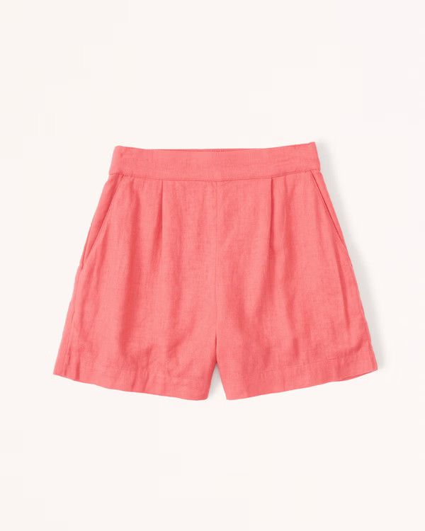 Linen-Blend Pull-On Shorts | Abercrombie & Fitch (US)