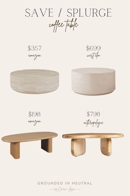 Save or splurge coffee tables. These Amazon finds are perfect for updating your space on a budget. 

#LTKStyleTip #LTKHome #LTKSeasonal