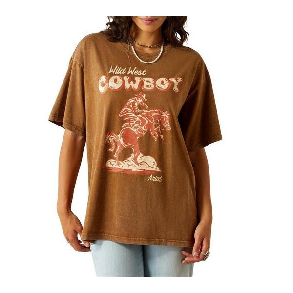 Women's Ariat Wild West T-Shirt Medium Toffee | Scheels Sports