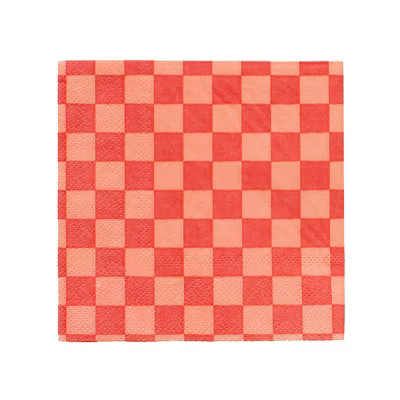 Jollity & Co. - Check It! Cherry Crush Large Napkins - Pack of 16 Paper Napkins | Target