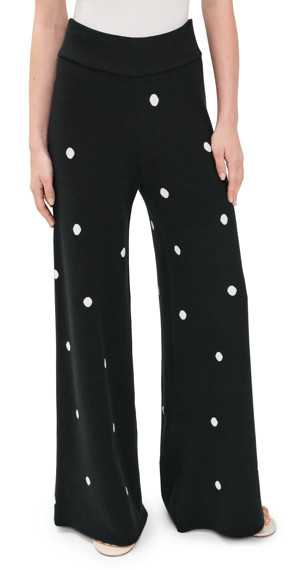 Splendid Splendid x Cellajaneblog Polka Dot Sweater Pants Black/White Polka Dot S | Shopbop