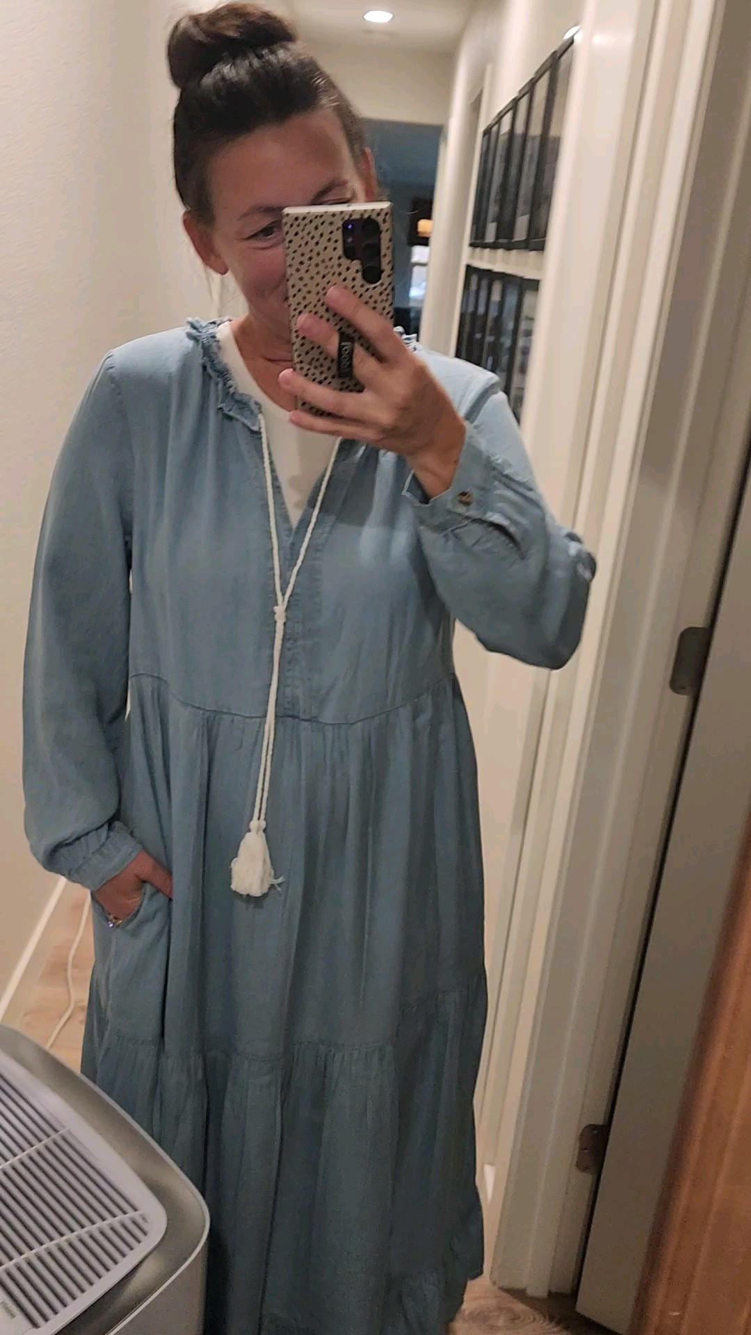 Perfect denim dress for all seasons!! Maxi. Modest. Lightweight. I'm wearing a medium. Amazon fashion finds jean 

#LTKFindsUnder50 #LTKSaleAlert #LTKU