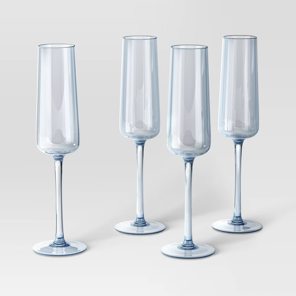 7.78oz 4pk Stemmed Champagne Cocktail Glass Set Blue - Threshold™ | Target