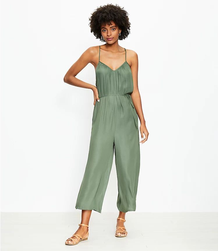 Crossback Strappy Jumpsuit | LOFT | LOFT