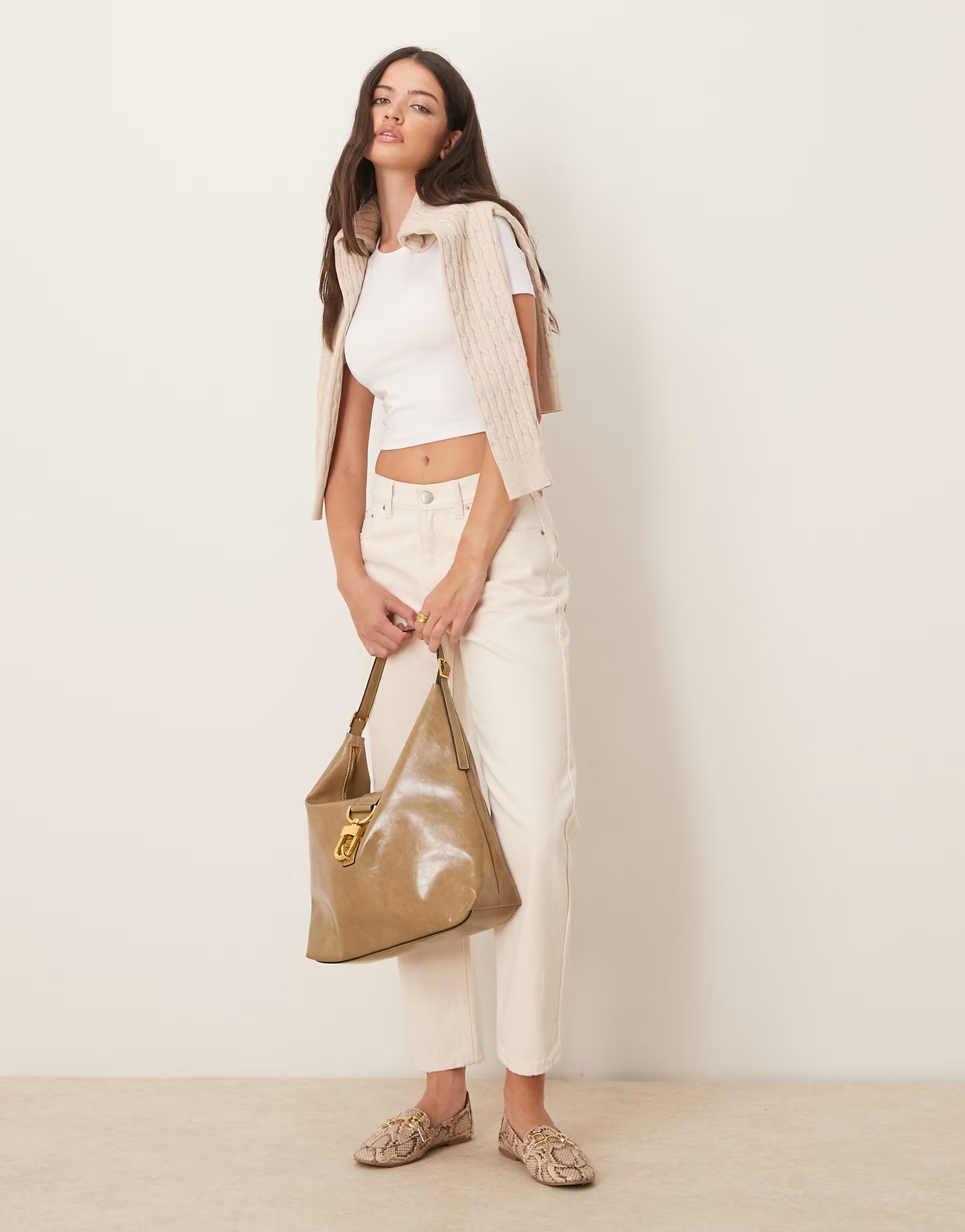 ASOS DESIGN fitted crop t-shirt in white | ASOS (Global)