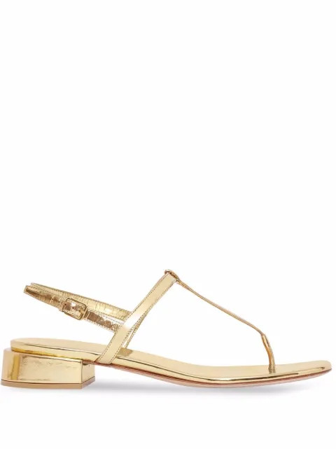 metallic slingback sandals | Farfetch (US)