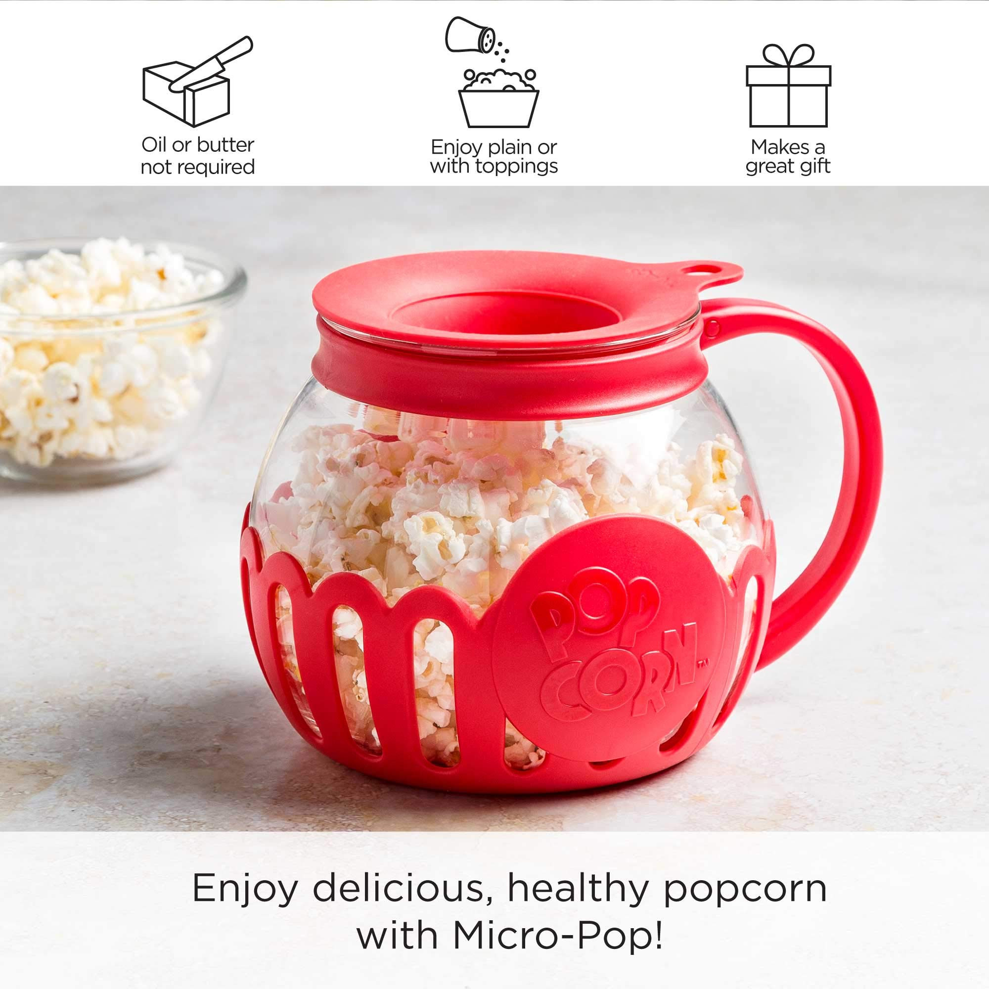 Ecolution Patented Micro-Pop Microwave Popcorn Popper with Temperature Safe Glass, 3-in-1 Lid Mea... | Amazon (US)