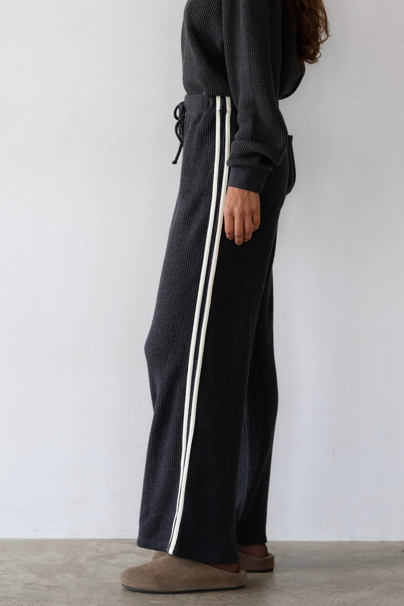 The Thermal Crop Stripe Pant | DONNI.