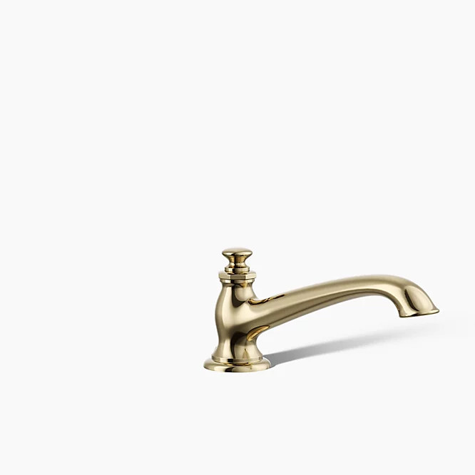 Deck-mount bath spout with flare design | Kohler
