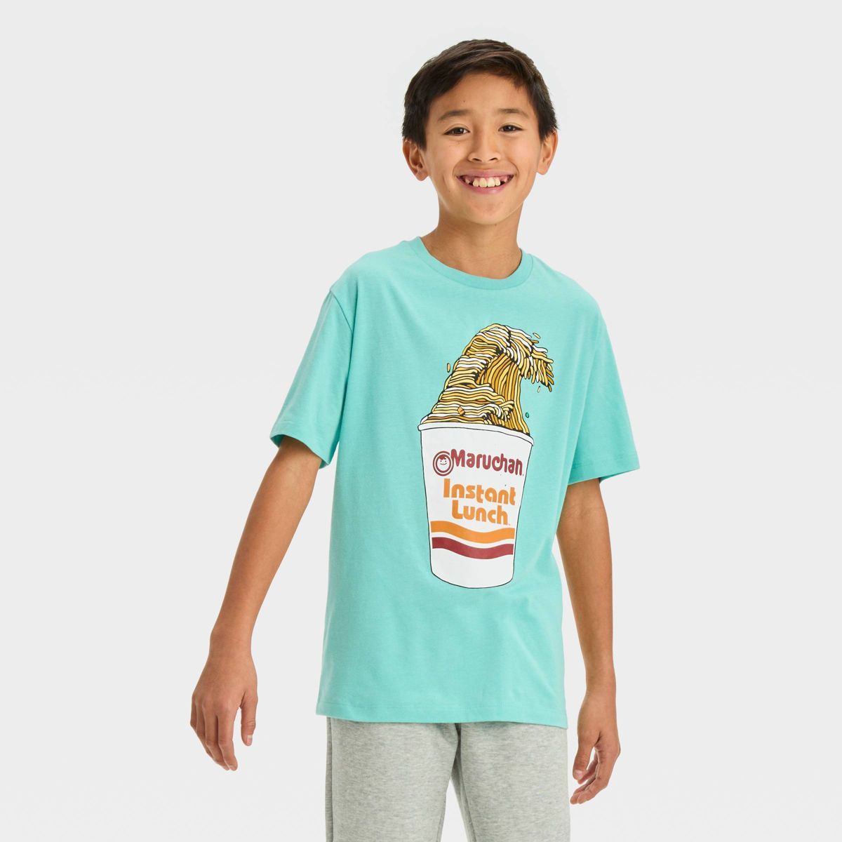 Boys' Short Sleeve Maruchan Ramen Graphic T-Shirt - art class™ Aqua Blue | Target