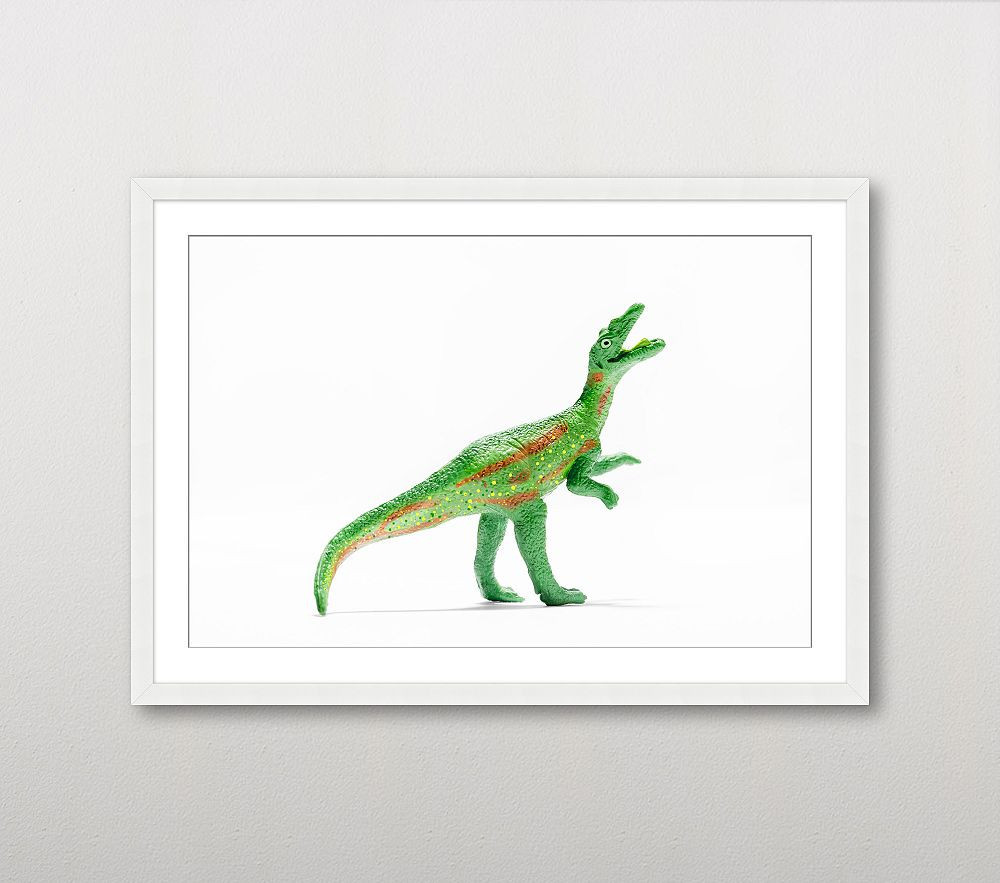 Leslee Mitchell Green Velociraptor Wall Art, 24x36 | Pottery Barn Kids