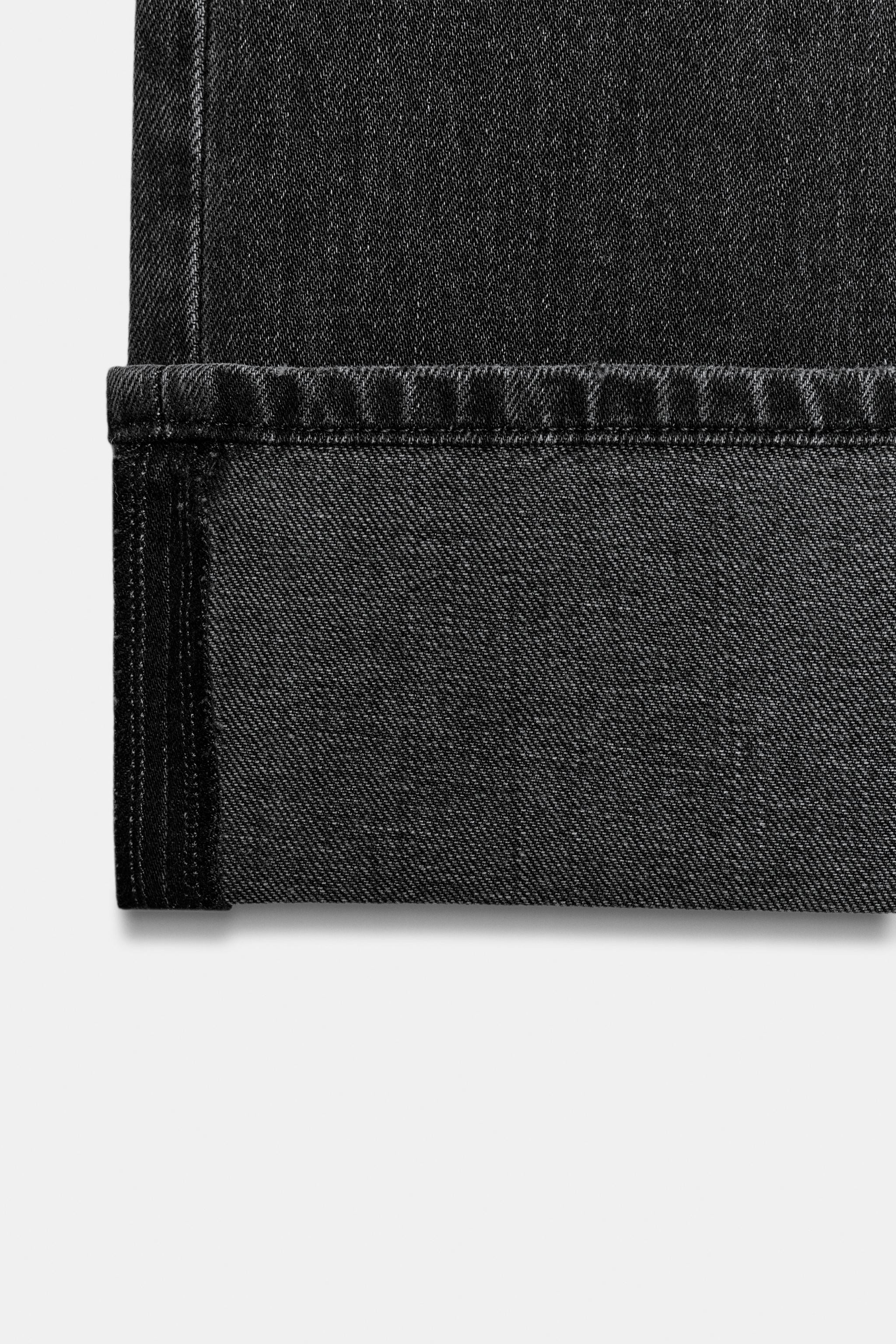 TRF MID-RISE STRAIGHT FOLDED JEANS | Zara US