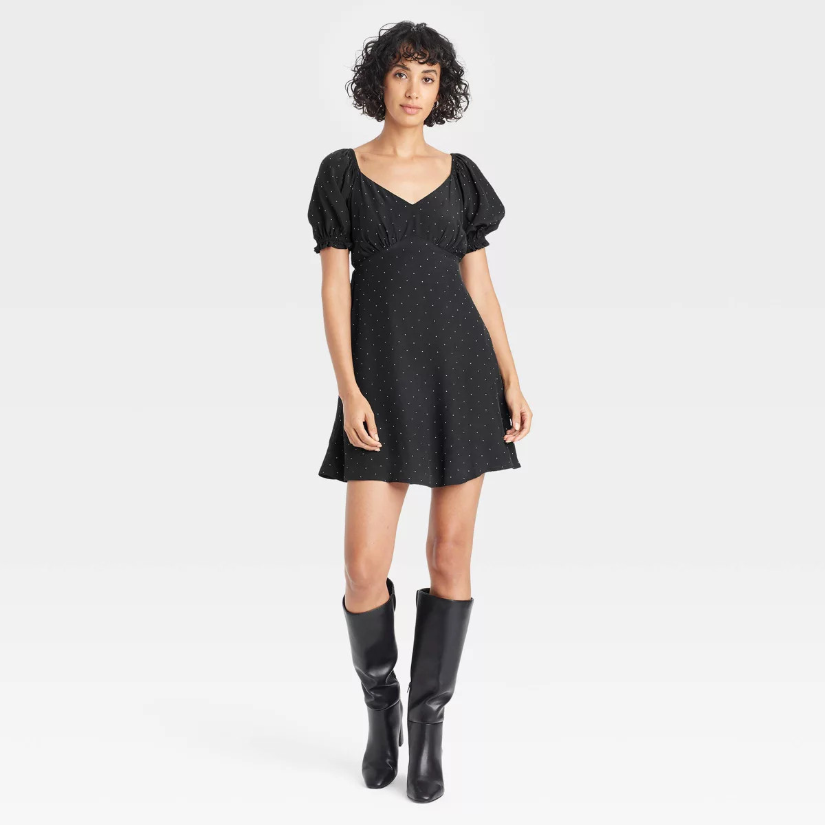 Women's Short Sleeve Crepe Mini A-Line Dress - A New Day™ | Target