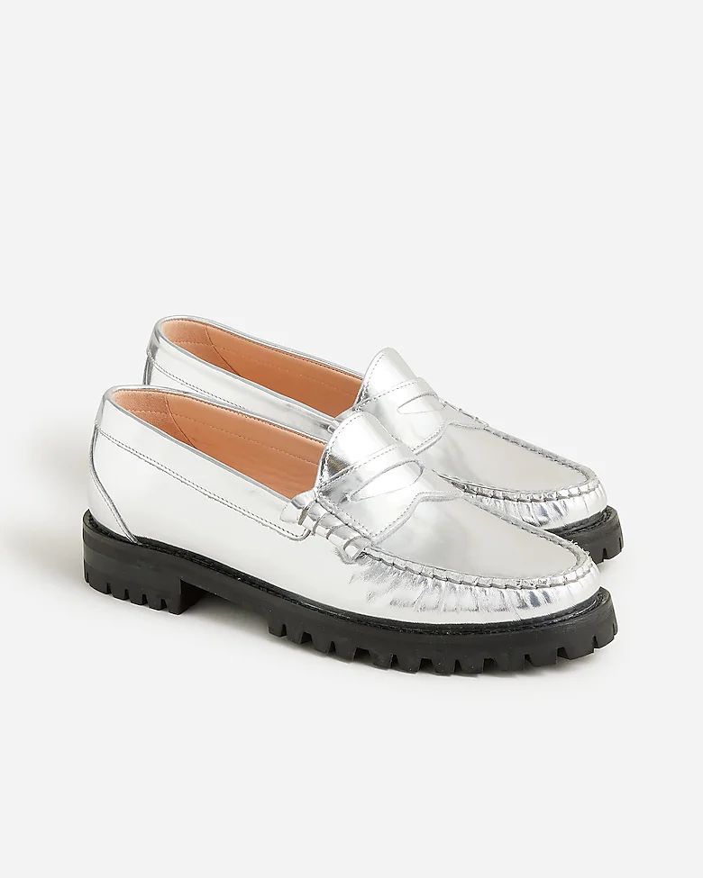 Winona lug-sole penny loafers in metallic leather$228.00Select Colors$134.50Silver Mirror$228.00$... | J.Crew US