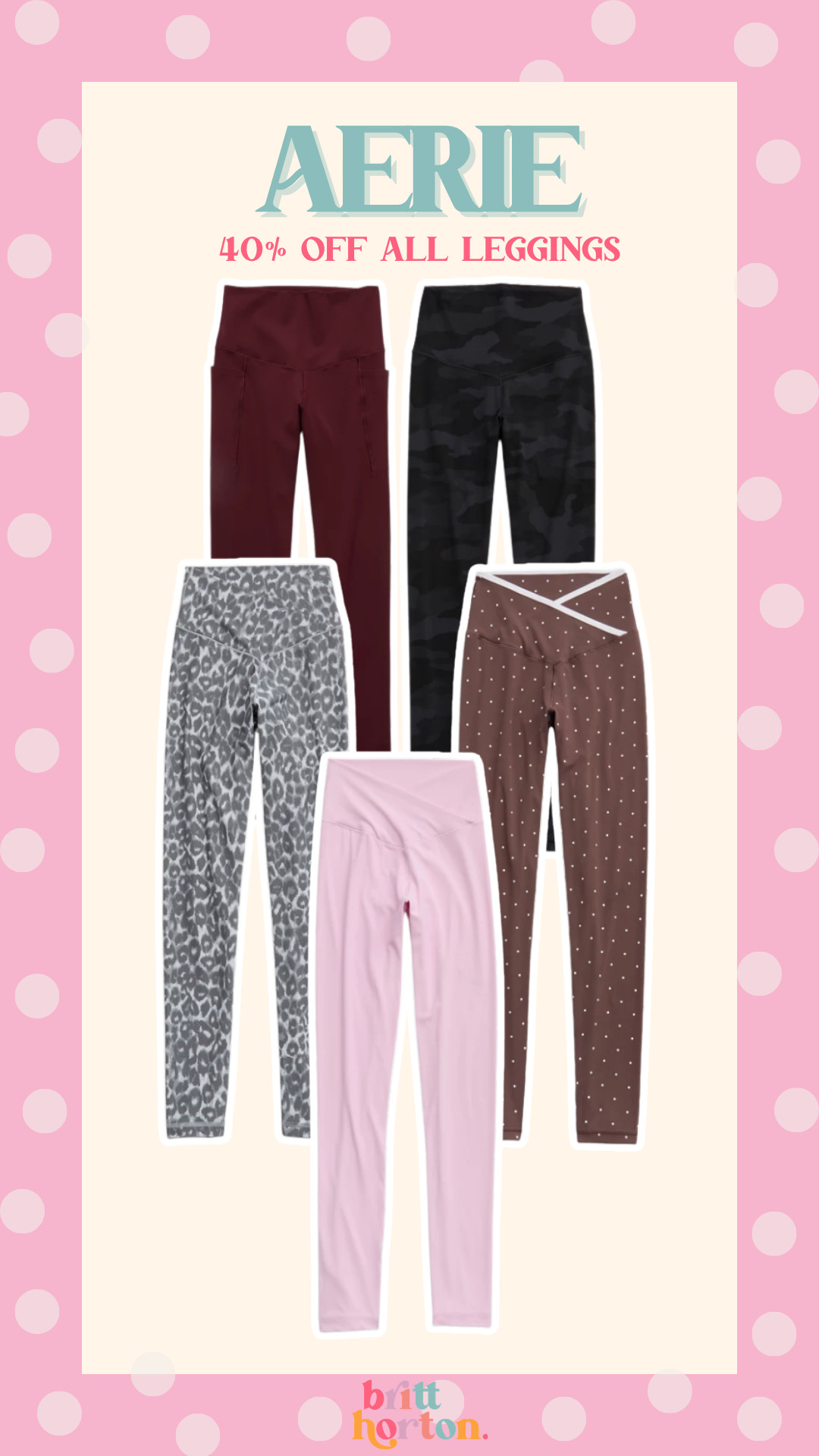 Leggings are 40% off at Aerie right now! These are some of my faves

sale alert, aerie, leggings, active wear, work out outfits, pilates, britt horton 

 #LTKootd #LTKActive #LTKSaleAlert