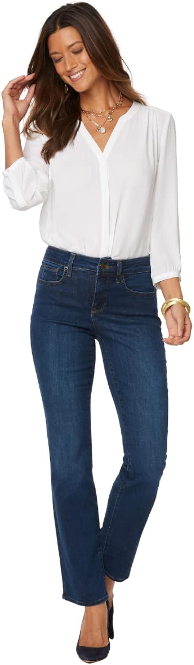 NYDJ Women's Marilyn Straight Denim Jeans | Amazon (US)