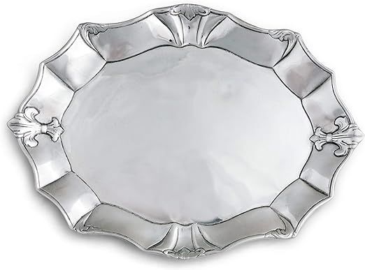 Arthur Court Designs Aluminum Fleur-De-Lis Oval Platter Food Serving Tray French Theme Tarnish-Fr... | Amazon (US)