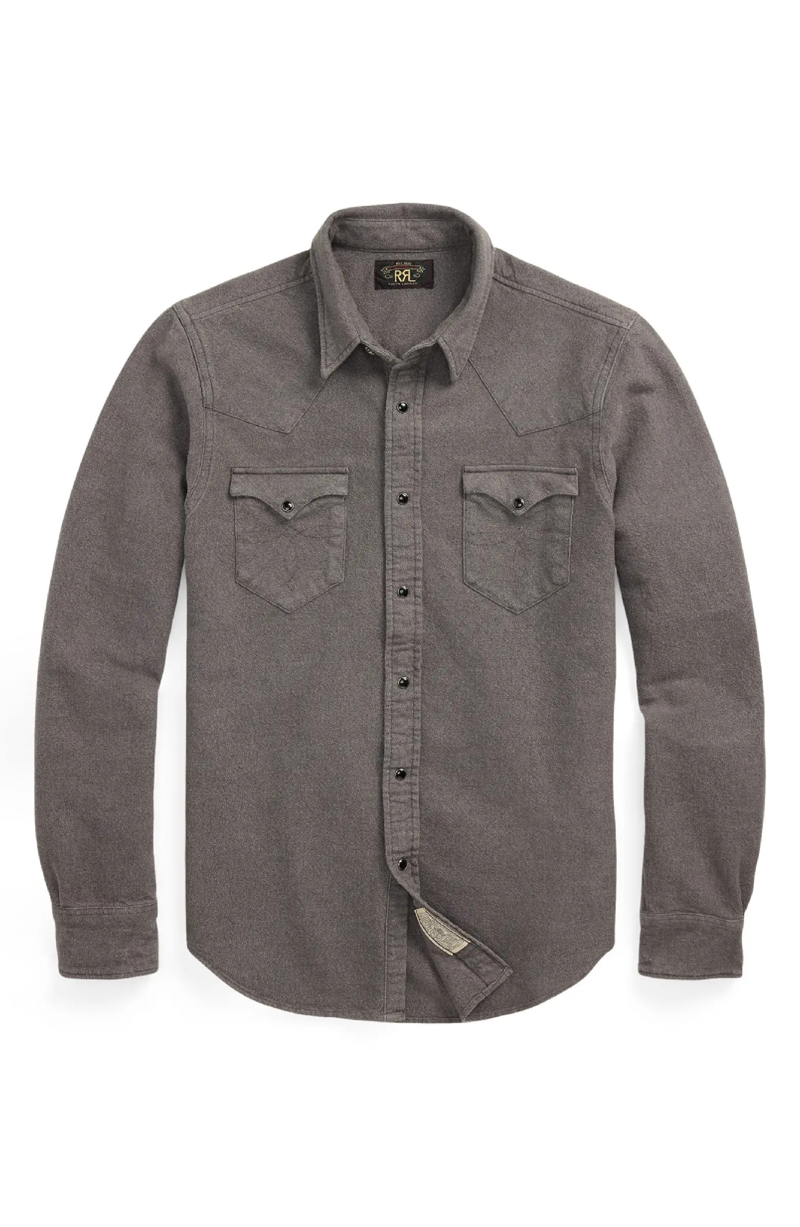 Slim Fit Cotton Chamois Snap-Up Western Shirt | Nordstrom