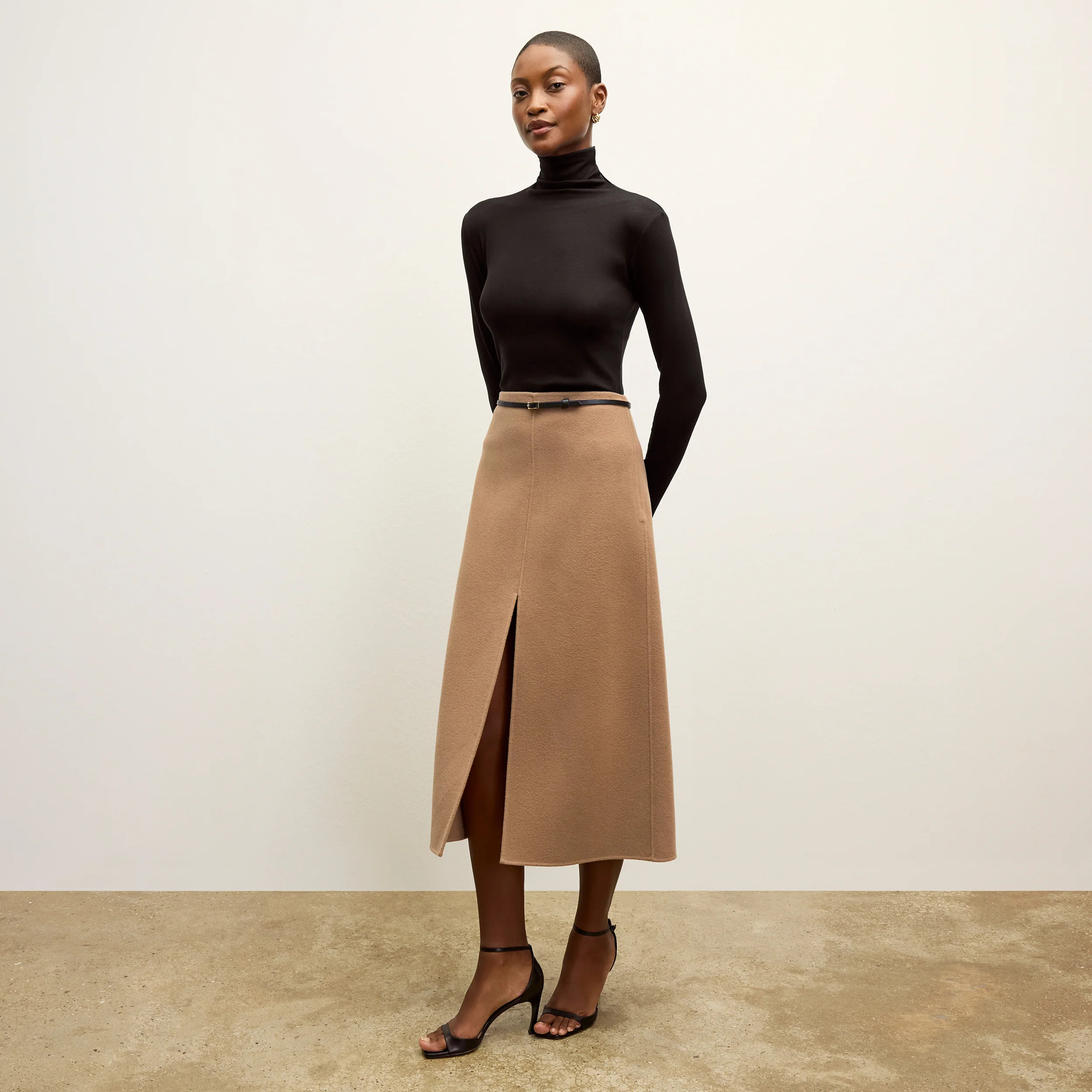 Kerri Skirt - Double-Face Wool :: Camel | MM LaFleur