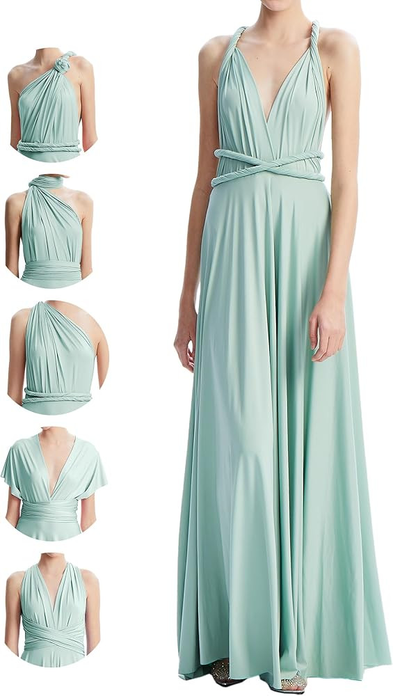 Multi-Way Wrap Infinity Maxi Dress for Bridesmaids & Wedding Guest | Amazon (US)
