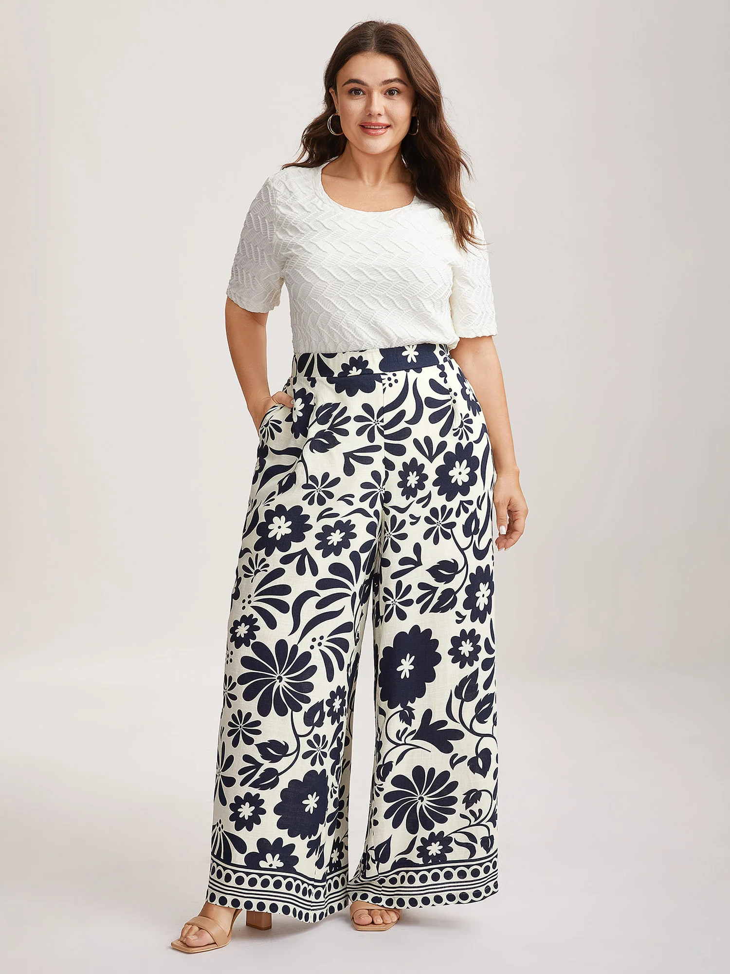 Floral Print Wide-Leg Pants | Bloomchic