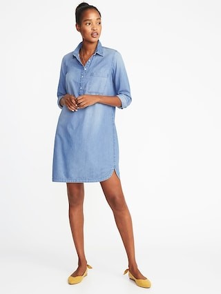 Chambray Shirt Dress for Women | Old Navy US