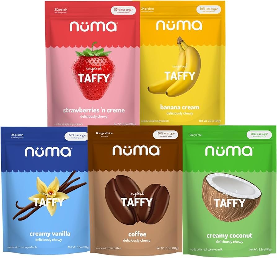 Numa Foods Healthy Chewy & Creamy Candy Variety Pack - Low Sugar, All-Natural, Gluten Free, High ... | Amazon (US)