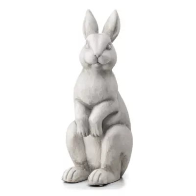 Glitzhome 22.75"H MGO White Standing Rabbit Statue | Belk