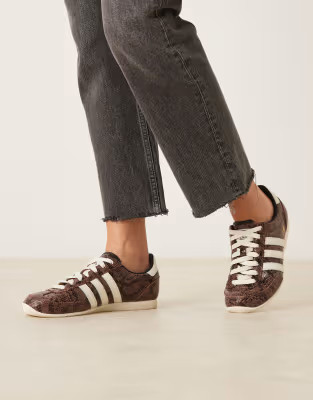 adidas Originals Japan trainers in brown and cream snake print | ASOS (Global)
