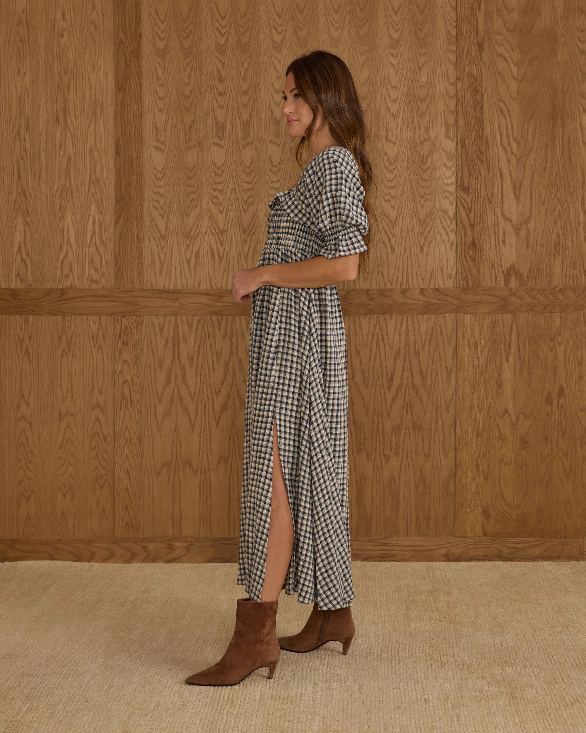 Birdie Dress | Navy Check | Rylee + Cru