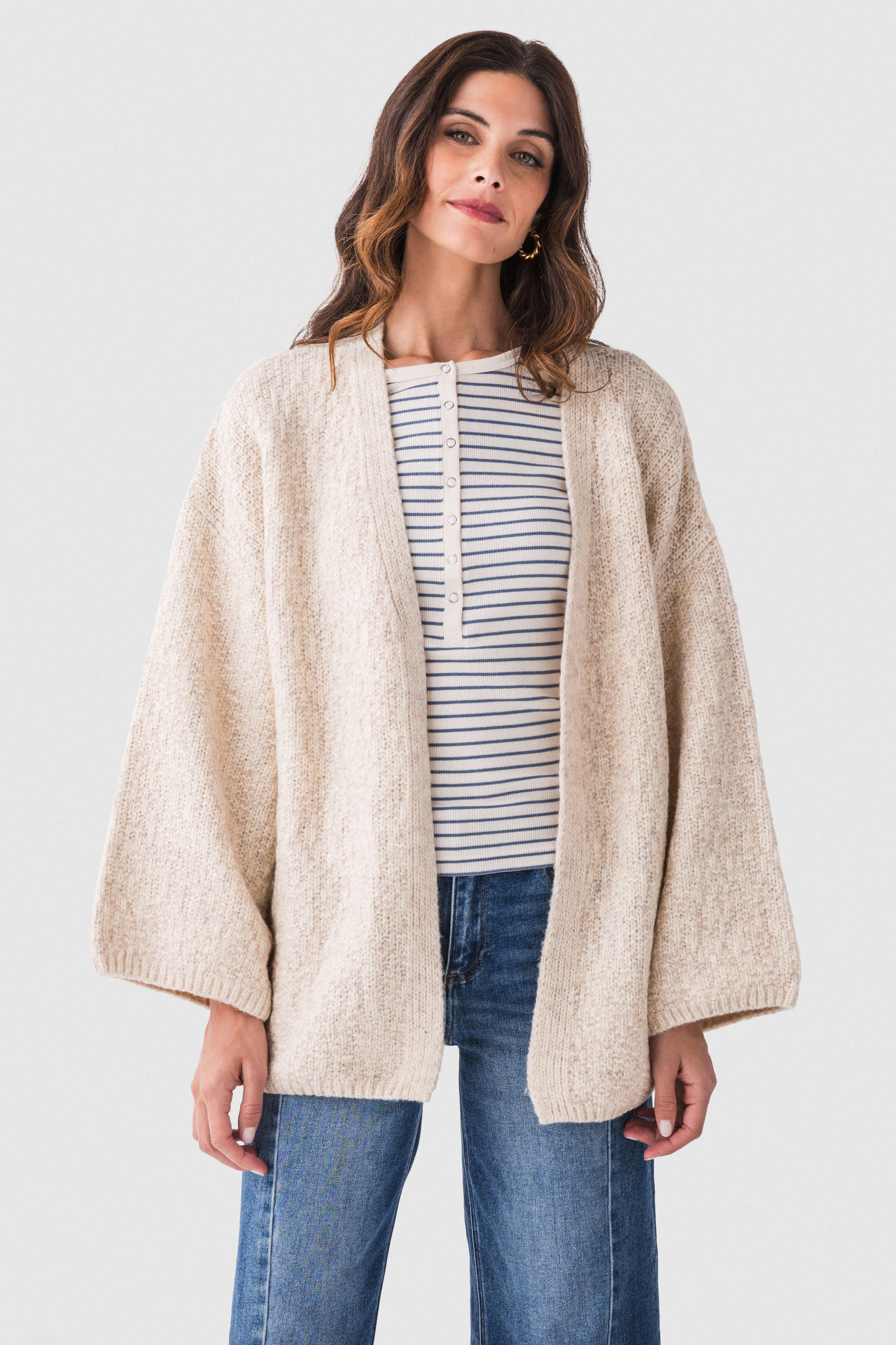 By Together Romania Open Front Cardigan | Social Threads