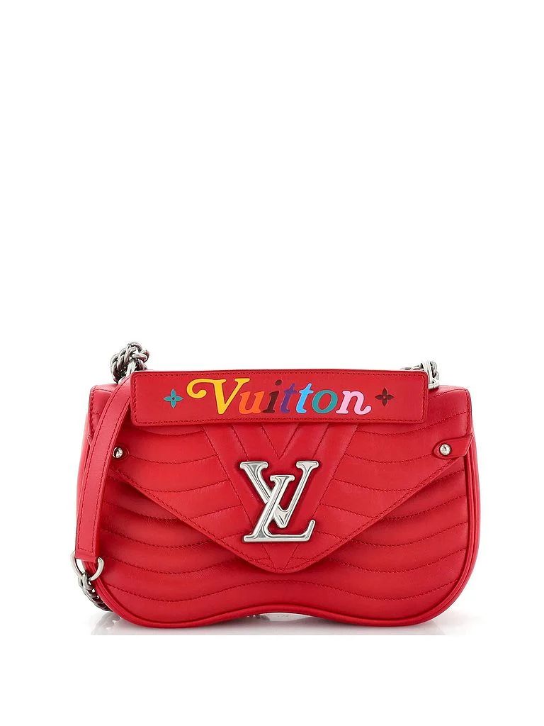 Louis Vuitton 100% Leather Red New Wave Chain Bag Quilted Leather MM One Size - 34% off | thredUP