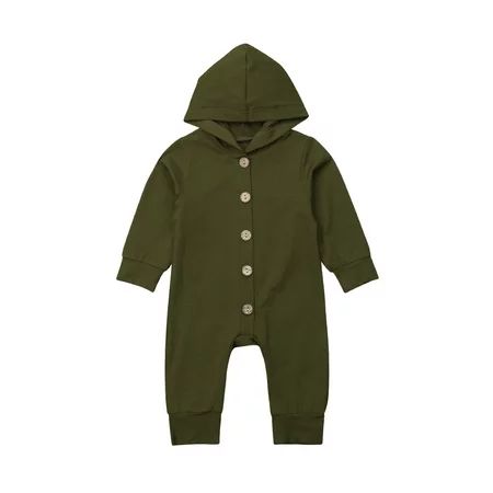 Baby Kids Boys Girls Infant Hooded Romper Jumpsuit Bodysuit Clothes Outfit 0-24M | Walmart (US)