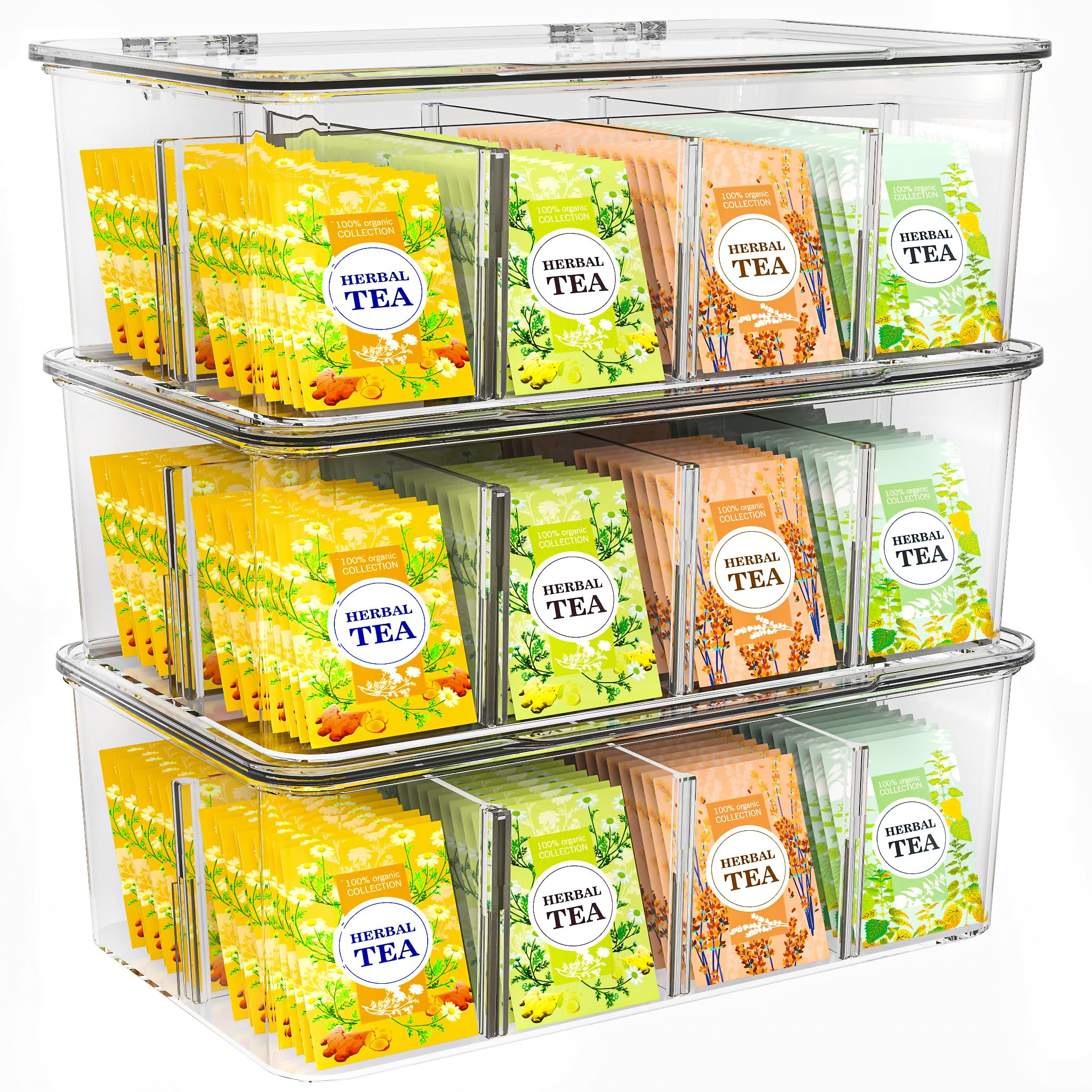 Utopia Home - Pantry Organizers and Storage and Cabinet Organizer - 3 Pack Stackable Tea Bag Orga... | Amazon (US)