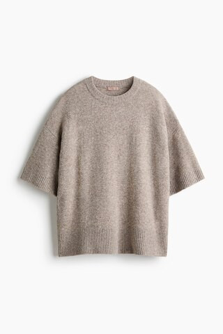 H & M - Gestricktes T-Shirt - Graubraunmeliert | H&M (DE, AT, CH, NL, FI)