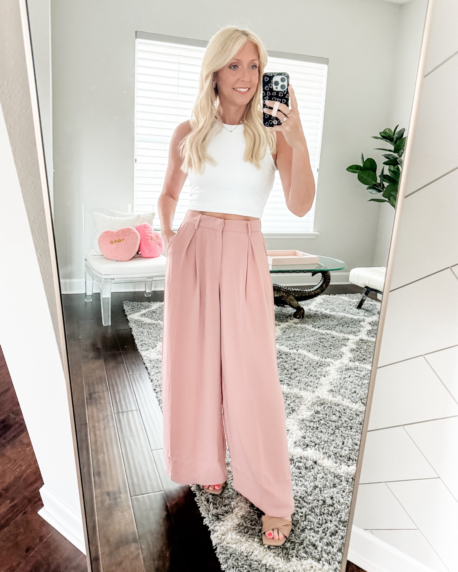 These pants are on sale 10% off in this color specifically (but almost all colors are discounted right now).  They are perfect as workwear (very nice material), for brunch with friends, or as a travel/vacation look.  I paired it here with a brand from klassy network and some adorable Target shoes.  Bracelets are Victoria Emerson design.

#LTKfindsunder50 #LTKover40 #LTKsalealert