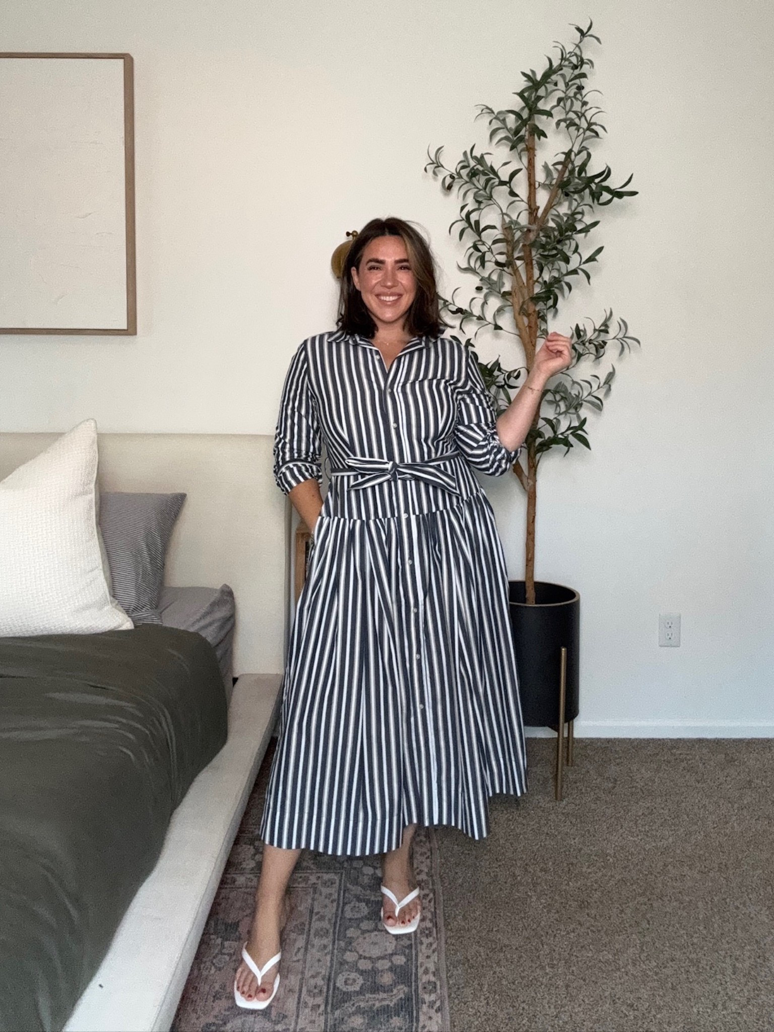 This is another perfect teacher and office outfit! Love this Walmart dress and the detail is amazing! Has a tiered look and stripes for a slimming effect. Perfect as we head into fall! Button up. I'm in a M! 

Teacher outfit, fall dress, professional dress, workwear, business casual, midsize dresses, Walmart fashion

#LTKMidsize #LTKWorkwear #LTKFindsUnder50