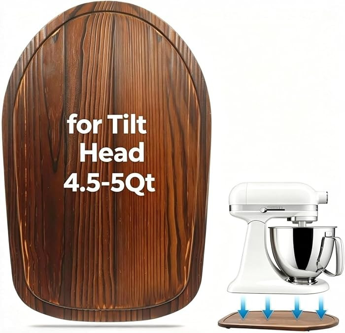 Mixer Slider Compatible with Kitchen aid 4 .5-5 Qt Stand Mixer Pine Wood - Kitchen Countertop Storage Mover Sliding Caddy for Kitchen Aid 4 .5-5 Qt Mixer (4 .5-5 Qt - Brown) | Amazon (US)
