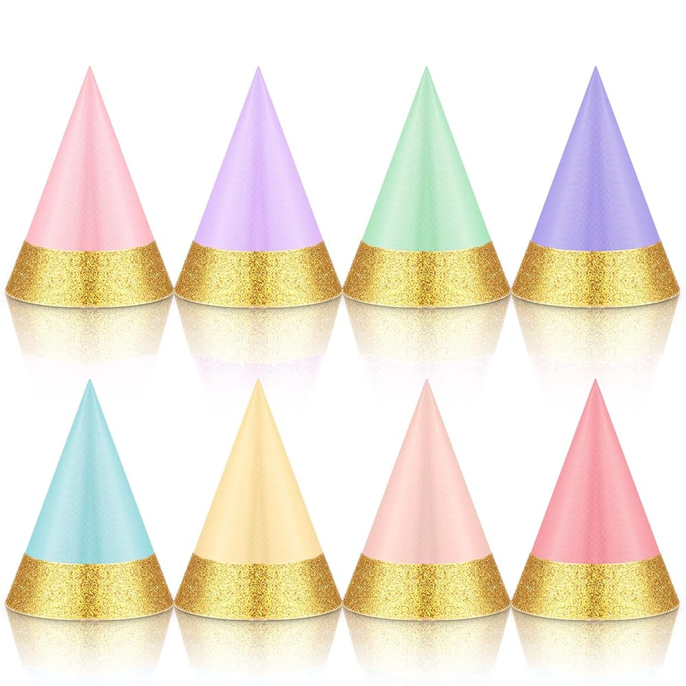 40 Pcs Mini Birthday Party Hats for Stuffed Animals Toys Colorful Glitter Tiny Cone Party Hats fo... | Amazon (US)