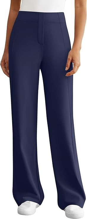 Womens Dress Work Pants Wide Leg Business Casual Slacks Stretchy High Waist Comfy Trousers with P... | Amazon (US)