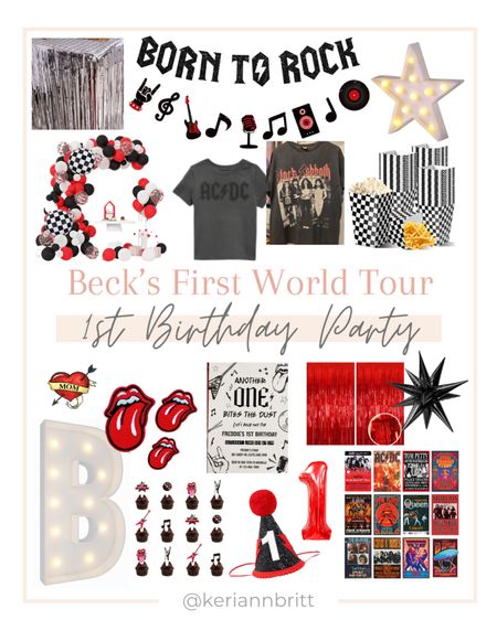 Beck’s First World Tour Birthday Party

Boy birthday party / birthday decorations / birthday theme / 1st birthday theme / party supplies / rock and roll birthday / rockstar birthday / born to rock birthday / another one bites the dust party

#LTKbaby #LTKparties #LTKkids