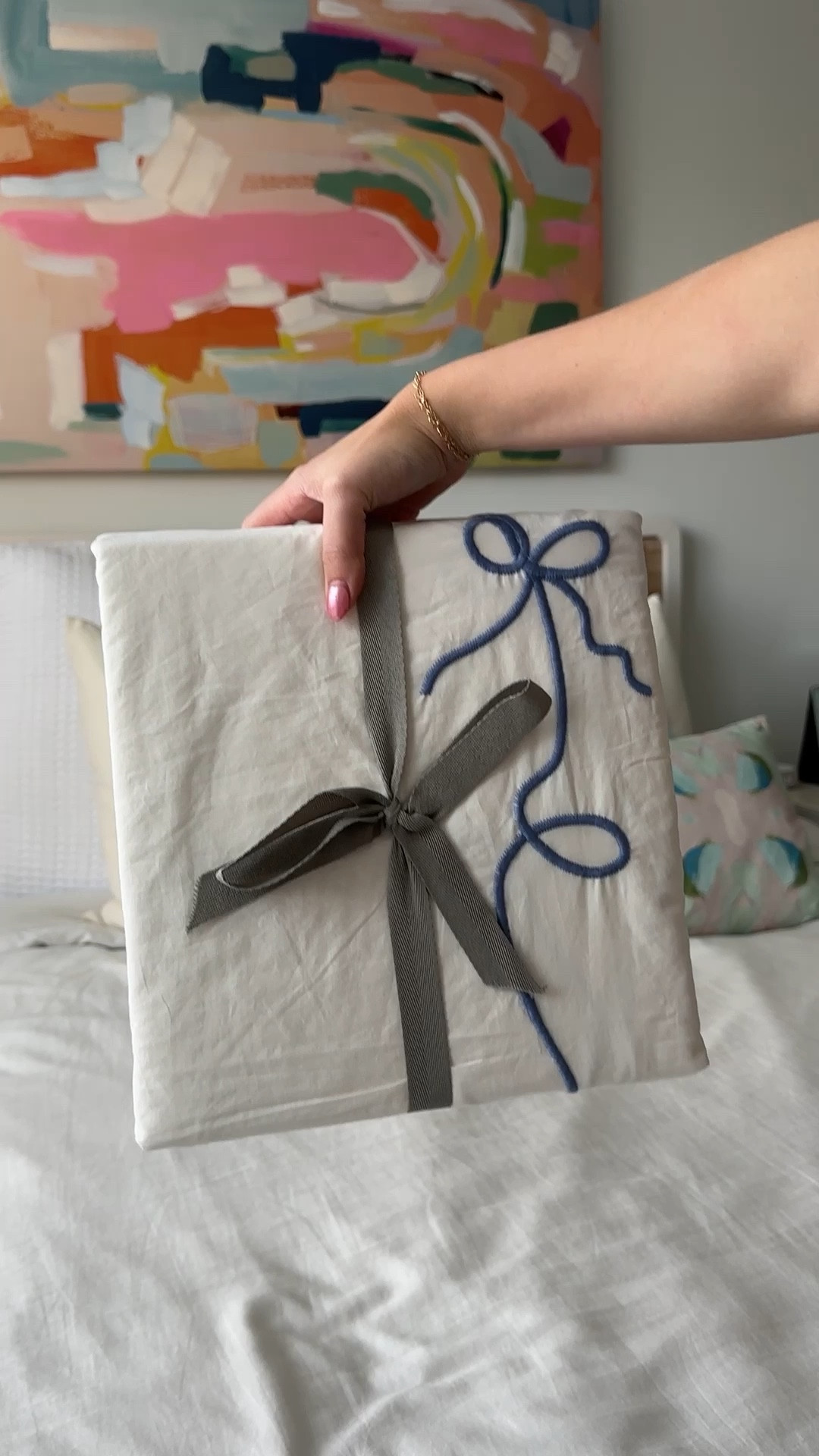 bringing the bow bedding back for the Holiday season and I’m so excited 💙🎀

#LTKSeasonal #LTKHome #LTKHoliday